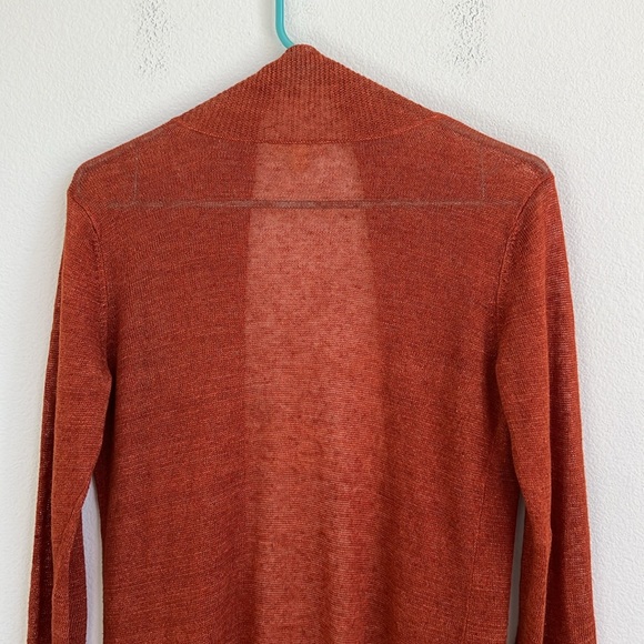 Eileen Fisher 💯 Linen Open Front Cardigan - Picture 8 of 11